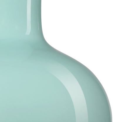 Celadon Green Straight Neck Vase by Currey and Company in celadon green. Made from porcelain in a modern style.