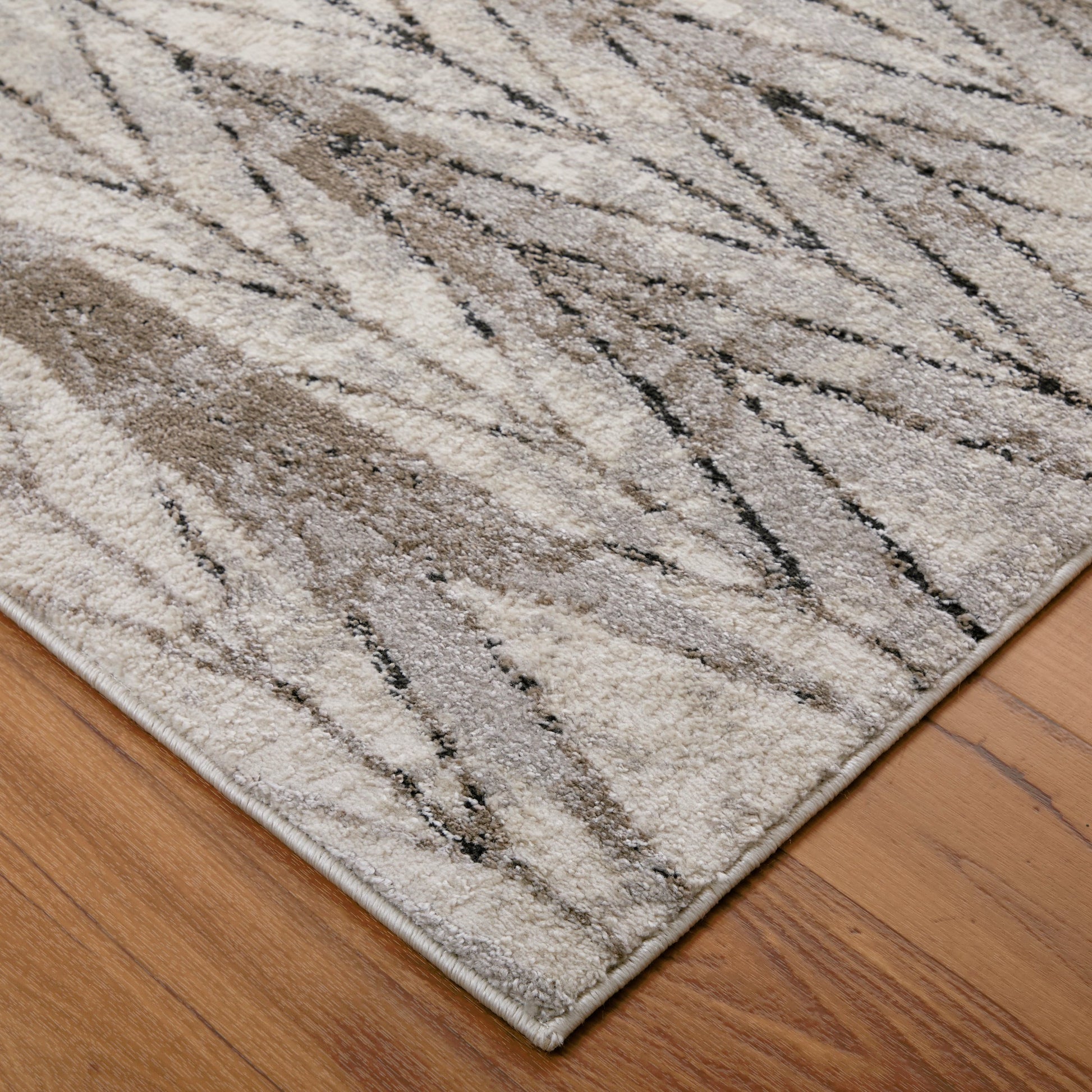 Vancouver Geometric Rug - VNR39NTF by Feizy in ivory, tan, brown. Made from polypropylene, polyester in a unique style.