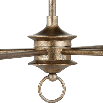 Nottaway Two-Tier Chandelier by Currey and Company. Made from wrought iron in a traditional style.