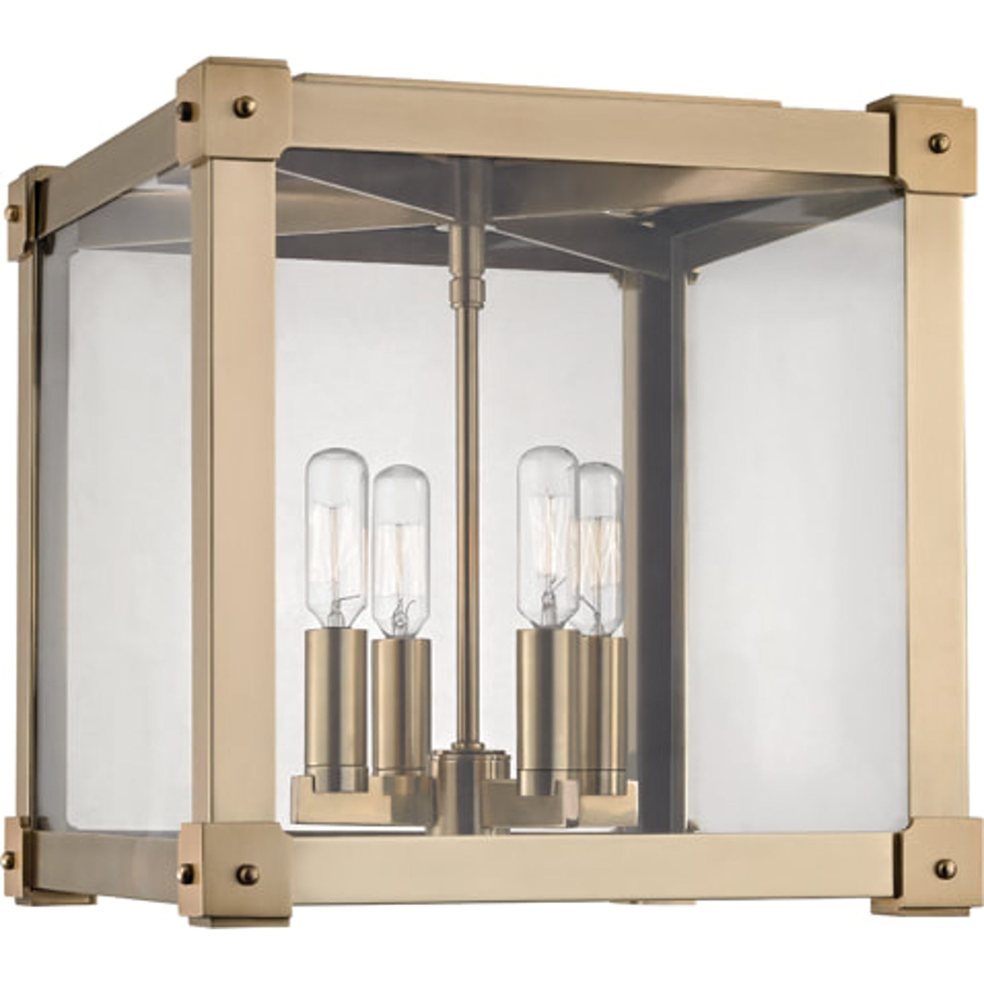 Forsyth Flush Mount by Hudson Valley in polished nickel. Made from steel in a modern style.