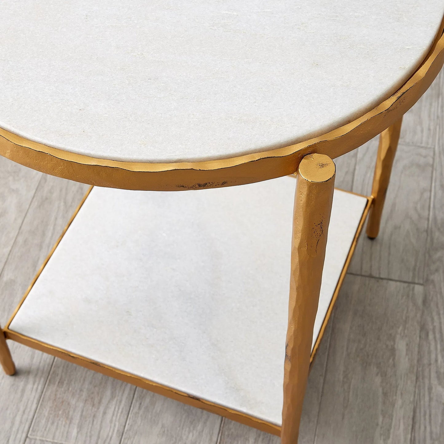 005 SI-2446021 | Closeup | Circle/Square Side Table by Global Views. Made from iron, granite in a modern style.