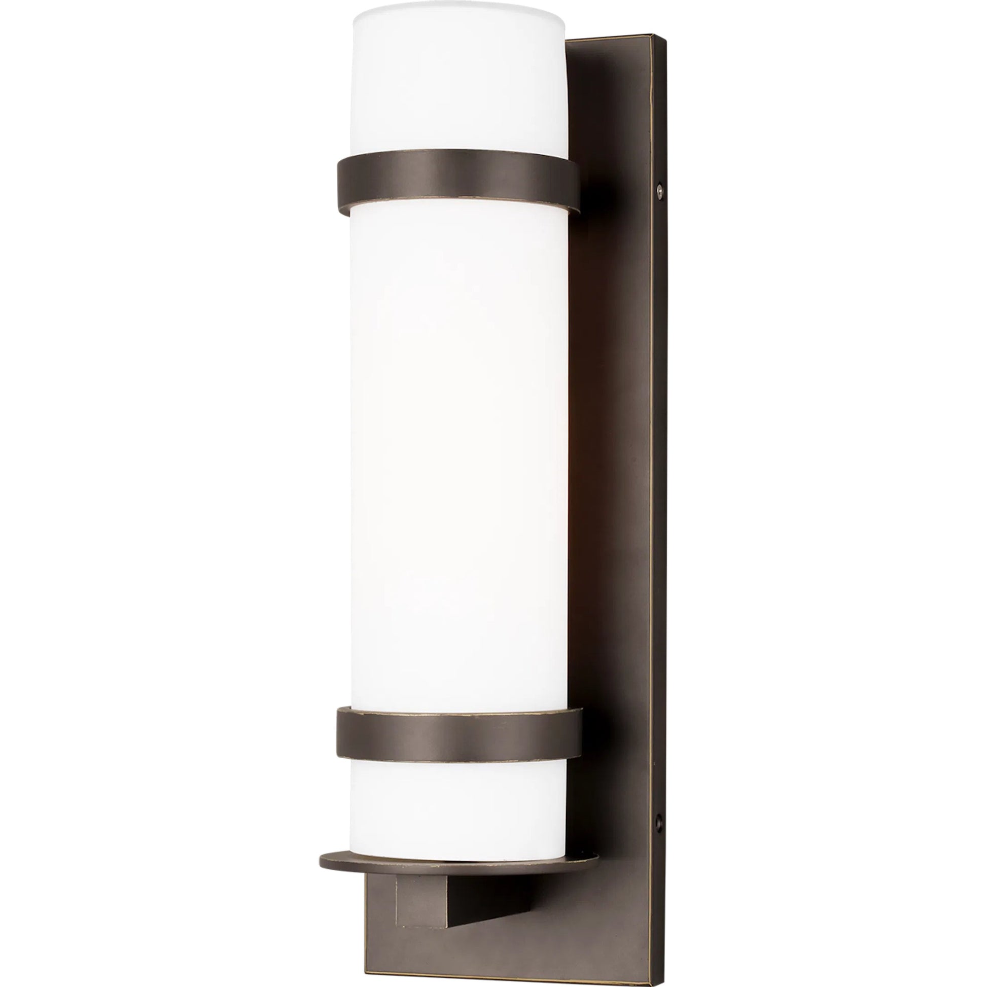 Alban Medium Round One Light Outdoor Wall Lantern by Visual Comfort & Co.. Made from aluminum in a modern style.