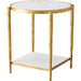 Circle/Square Side Table by Global Views. Made from iron, granite in a modern style.