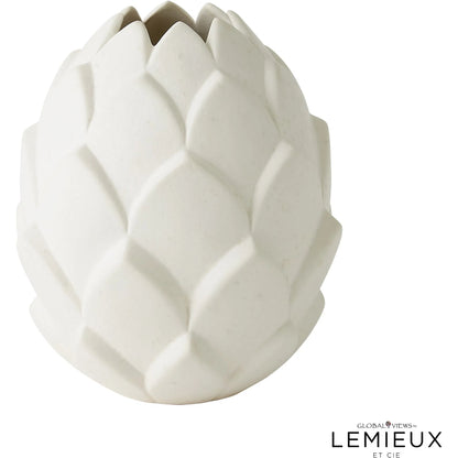 Artichaut Vase by Global Views in white. Made from unique in a modern style.