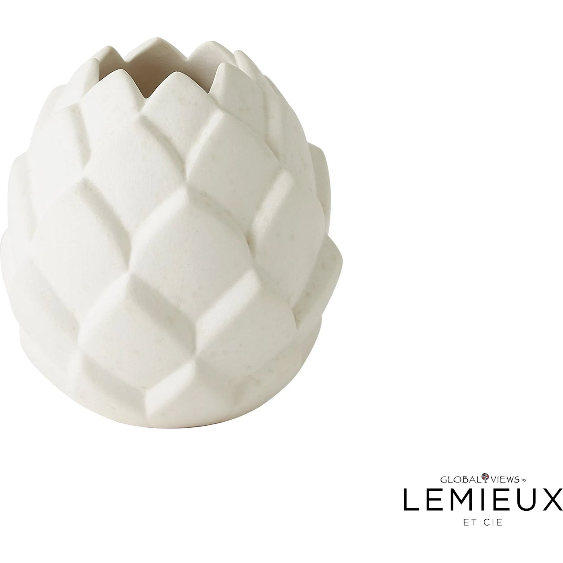 Artichaut Vase by Global Views in white. Made from unique in a modern style.