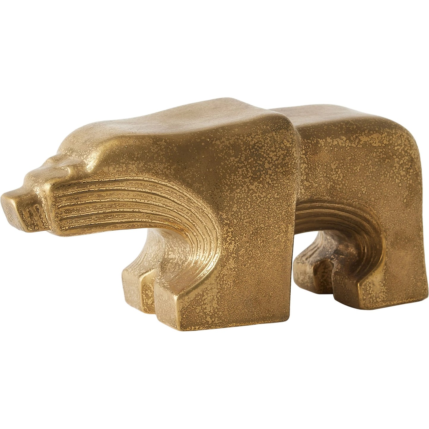 005 SI-2446202 | Primary Silo | Les Animaux, Ours by Global Views in matte antique gold. Made from ceramic in a modern style.