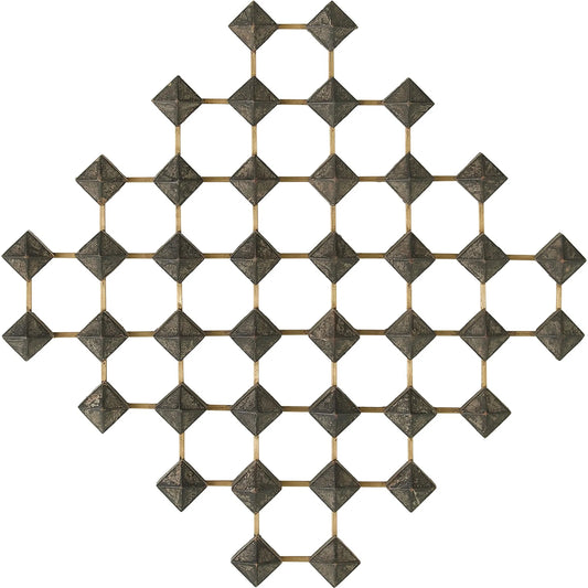 Ramus Wall Art by Global Views in wood, brass. Made from recycled, wood, brass, iron in a unique style.