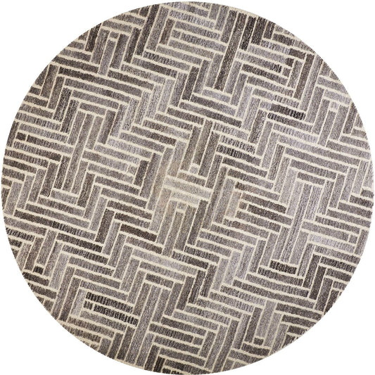 Asher Transitional Geometric Rug - 8768F by Feizy in taupe, gray, tan. Made from wool, viscose in a unique style.