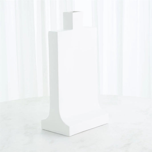 Icon Vase by Global Views in matte white. Made from unique in a modern style.