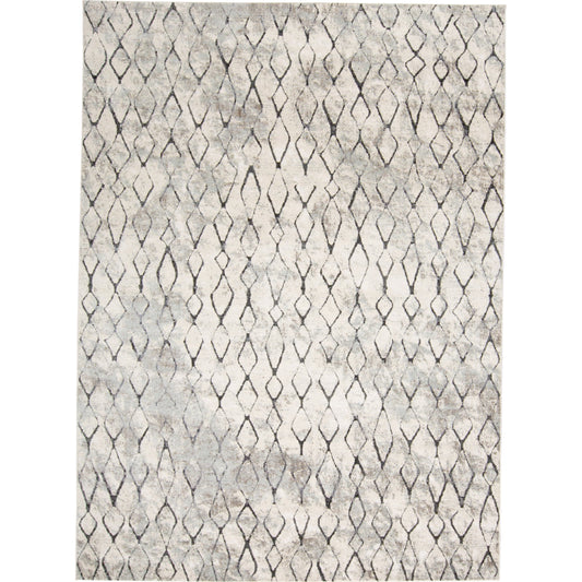 Kano Transitional Diamond Rug - 3872F by Feizy in ivory, gray, taupe. Made from polypropylene, polyester in a unique style.