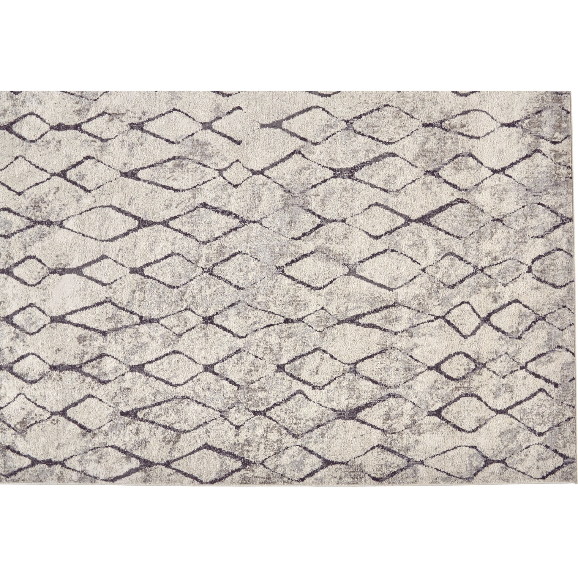 Kano Transitional Diamond Rug - 3872F by Feizy in ivory, gray, taupe. Made from polypropylene, polyester in a unique style.