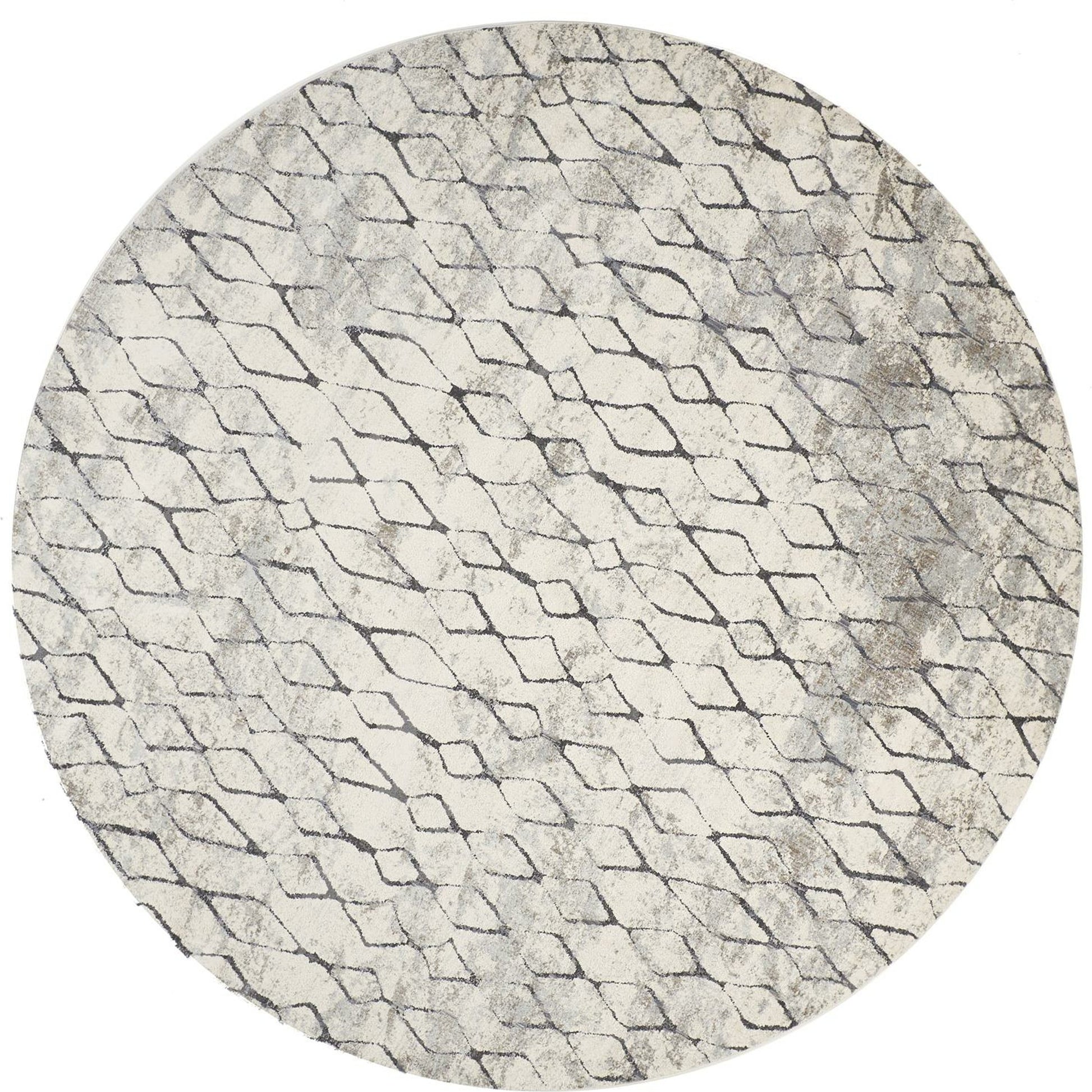 Kano Transitional Diamond Rug - 3872F by Feizy in ivory, gray, taupe. Made from polypropylene, polyester in a unique style.