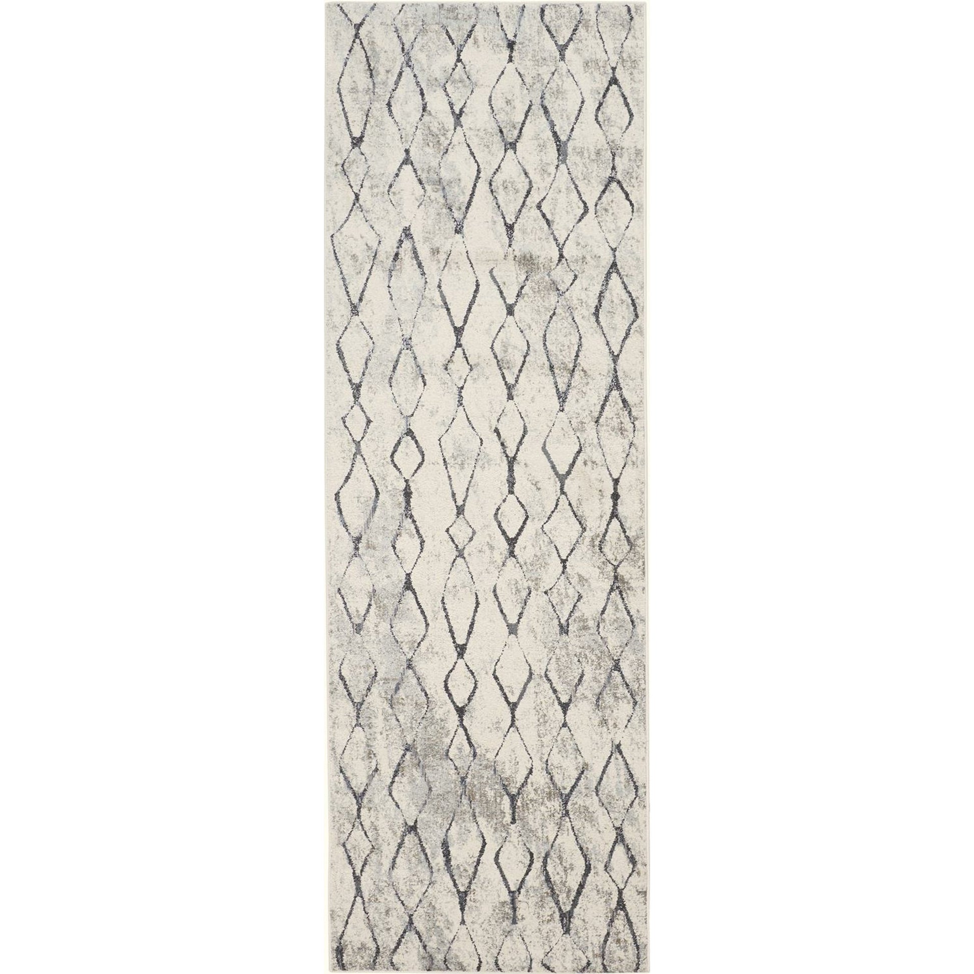 Kano Transitional Diamond Rug - 3872F by Feizy in ivory, gray, taupe. Made from polypropylene, polyester in a unique style.