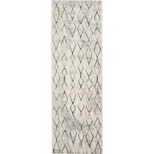 Kano Transitional Diamond Rug - 3872F by Feizy in ivory, gray, taupe. Made from polypropylene, polyester in a unique style.