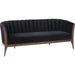 Channel Back Sofa by Global Views. Made from solid walnut, fabric, wood, 100% cotton, double rub: 50,000 in a modern style.