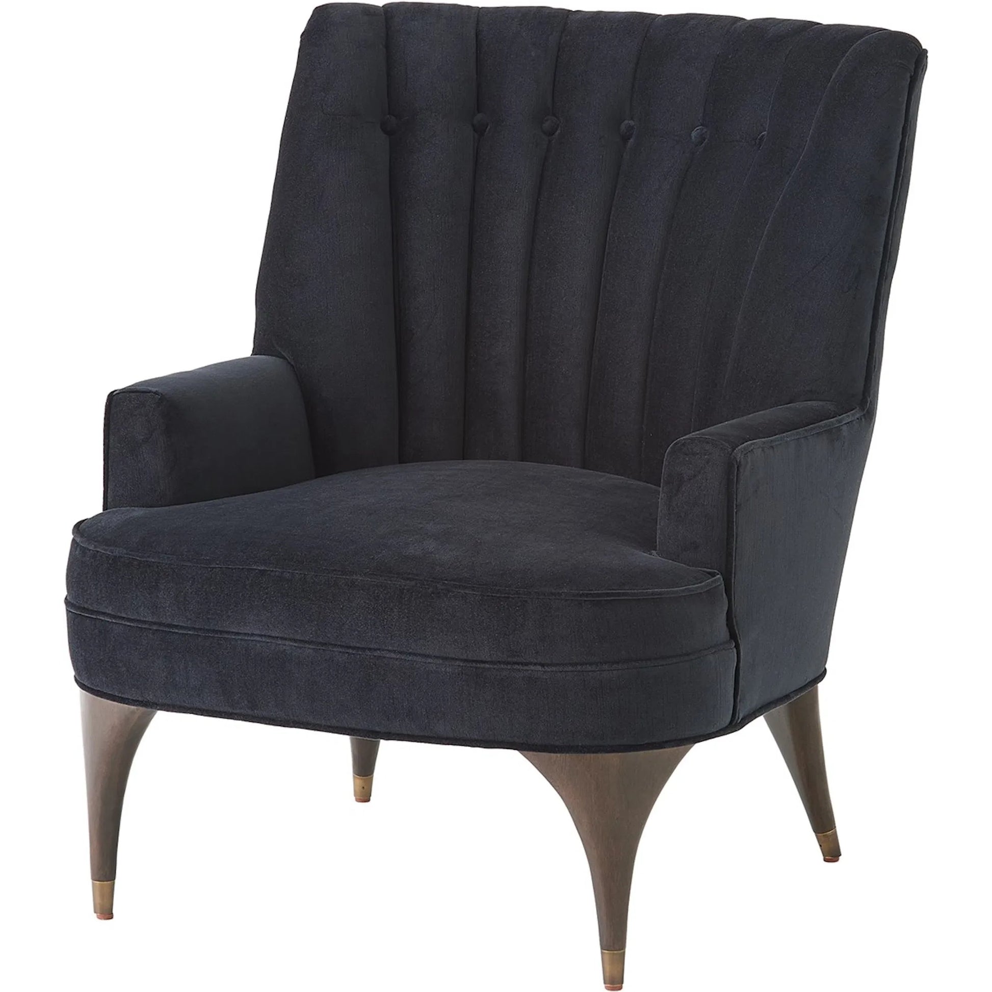 Duncan Chair by Global Views. Made from rubberwood, wood, fabric, 100% cotton velvet made in usa, double rub: 50, 000 in a transitional style.