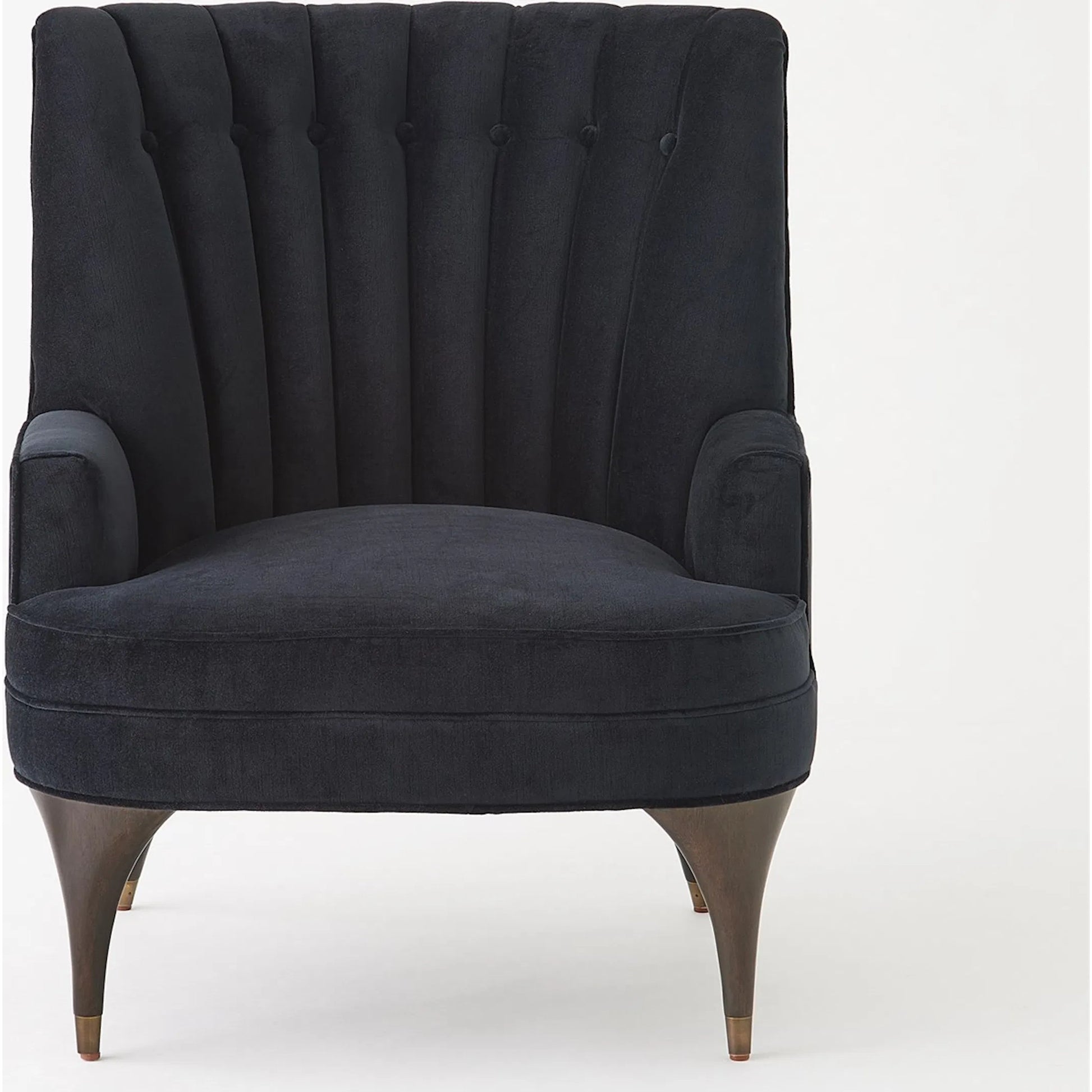 Duncan Chair by Global Views. Made from rubberwood, wood, fabric, 100% cotton velvet made in usa, double rub: 50, 000 in a transitional style.