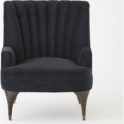 Duncan Chair by Global Views. Made from rubberwood, wood, fabric, 100% cotton velvet made in usa, double rub: 50, 000 in a transitional style.