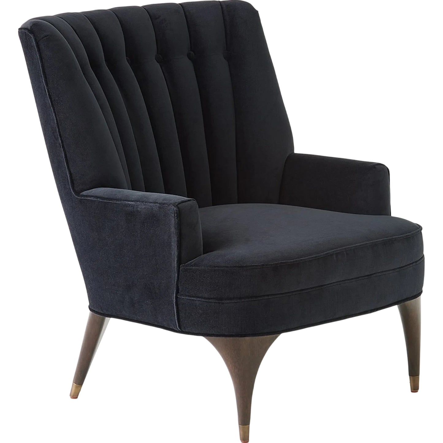 008 SI-2323480 | Additional Silo | Duncan Chair by Global Views. Made from rubberwood, wood, fabric, 100% cotton velvet made in usa, double rub: 50, 000 in a transitional style.