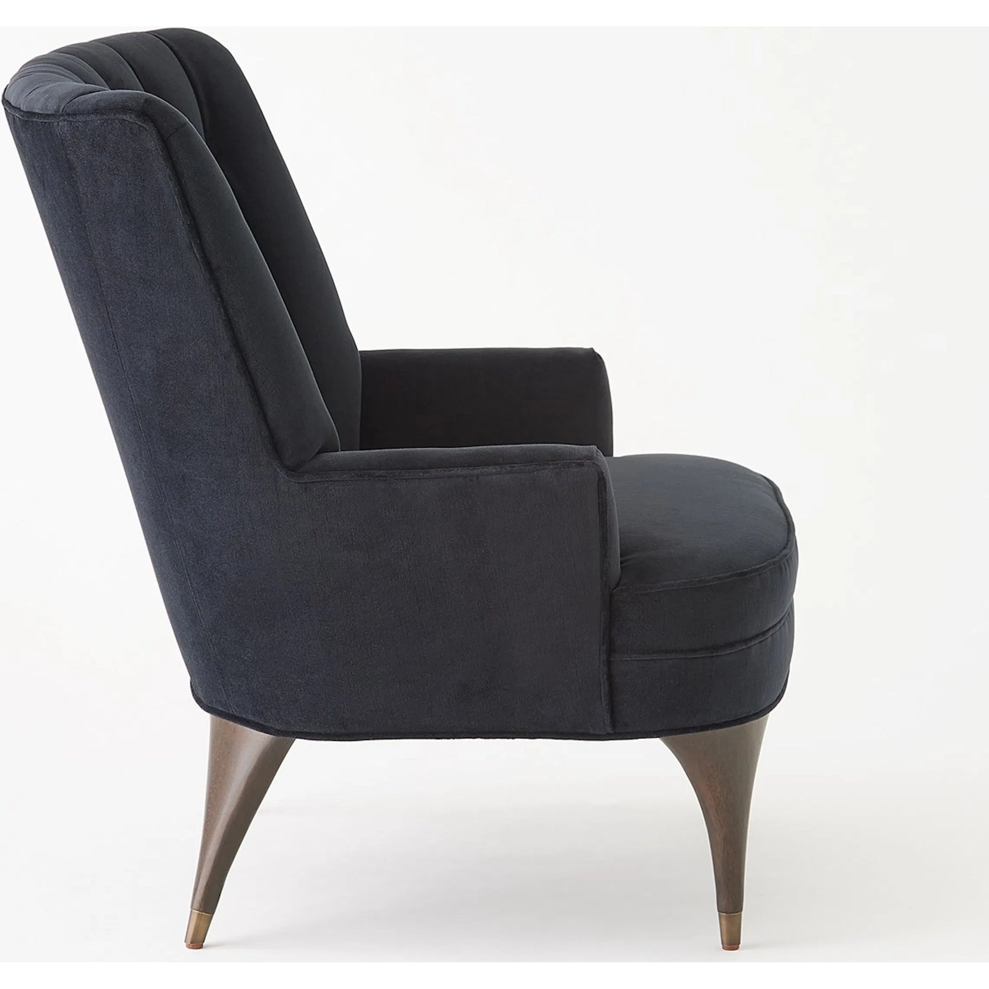 Duncan Chair by Global Views. Made from rubberwood, wood, fabric, 100% cotton velvet made in usa, double rub: 50, 000 in a transitional style.