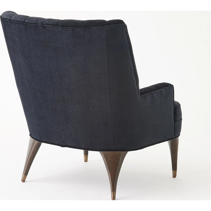 Duncan Chair by Global Views. Made from rubberwood, wood, fabric, 100% cotton velvet made in usa, double rub: 50, 000 in a transitional style.