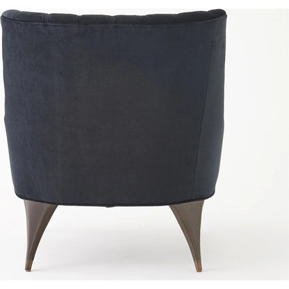 Duncan Chair by Global Views. Made from rubberwood, wood, fabric, 100% cotton velvet made in usa, double rub: 50, 000 in a transitional style.