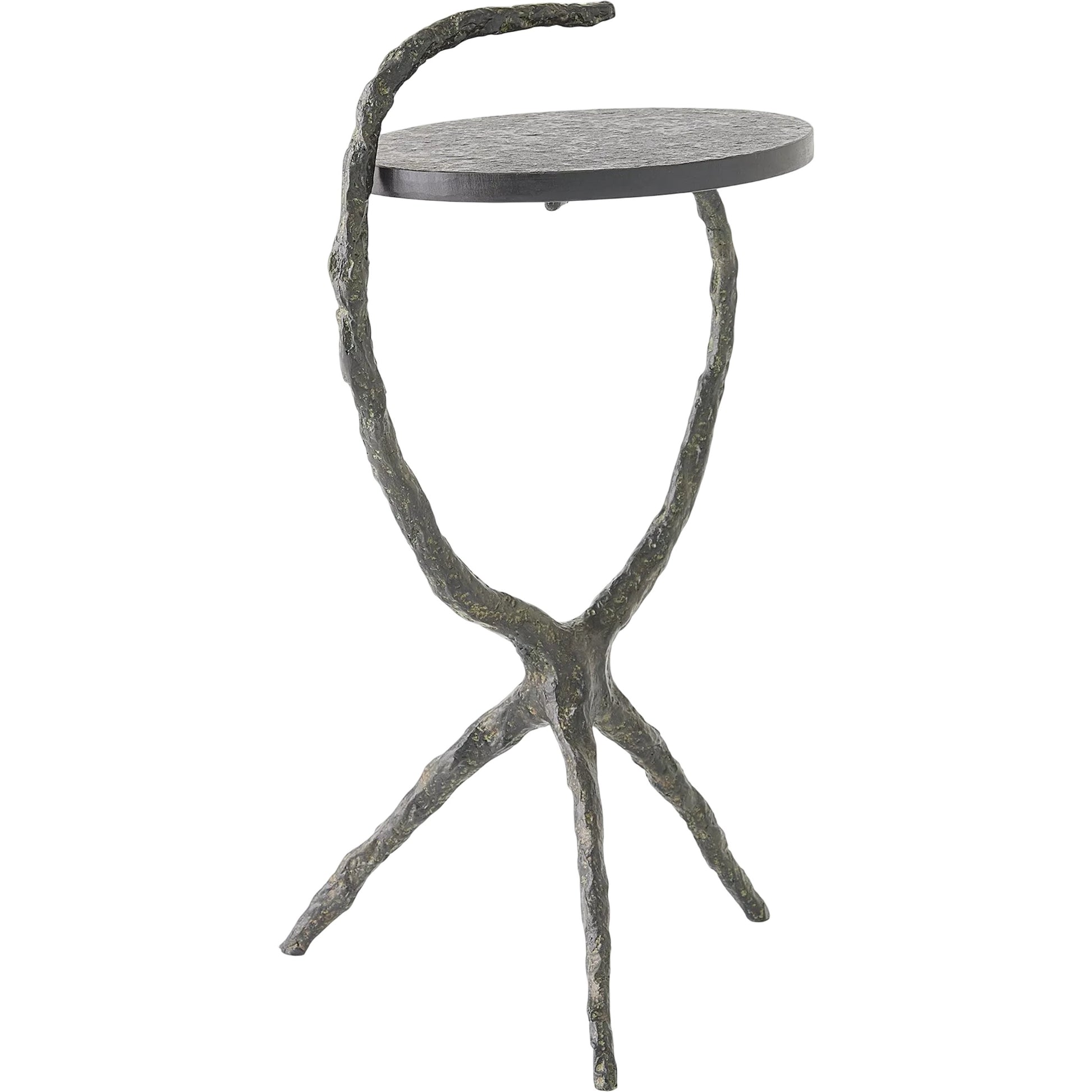 Sprig Table by Global Views. Made from cast iron, marble in a rustic style.
