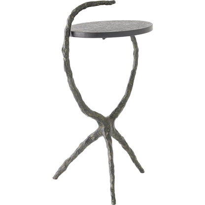 Sprig Table by Global Views. Made from cast iron, marble in a rustic style.