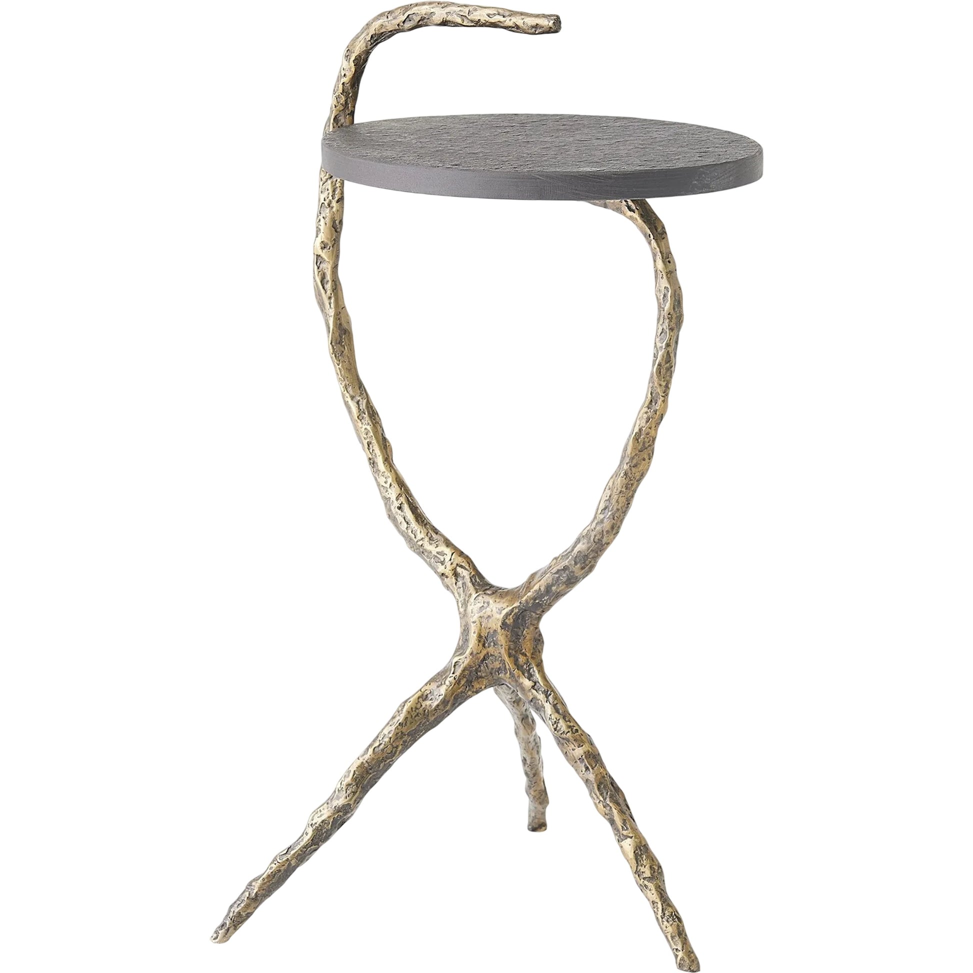 Sprig Table by Global Views. Made from cast iron, marble in a rustic style.