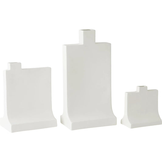 Icon Vase by Global Views in matte white. Made from unique in a modern style.