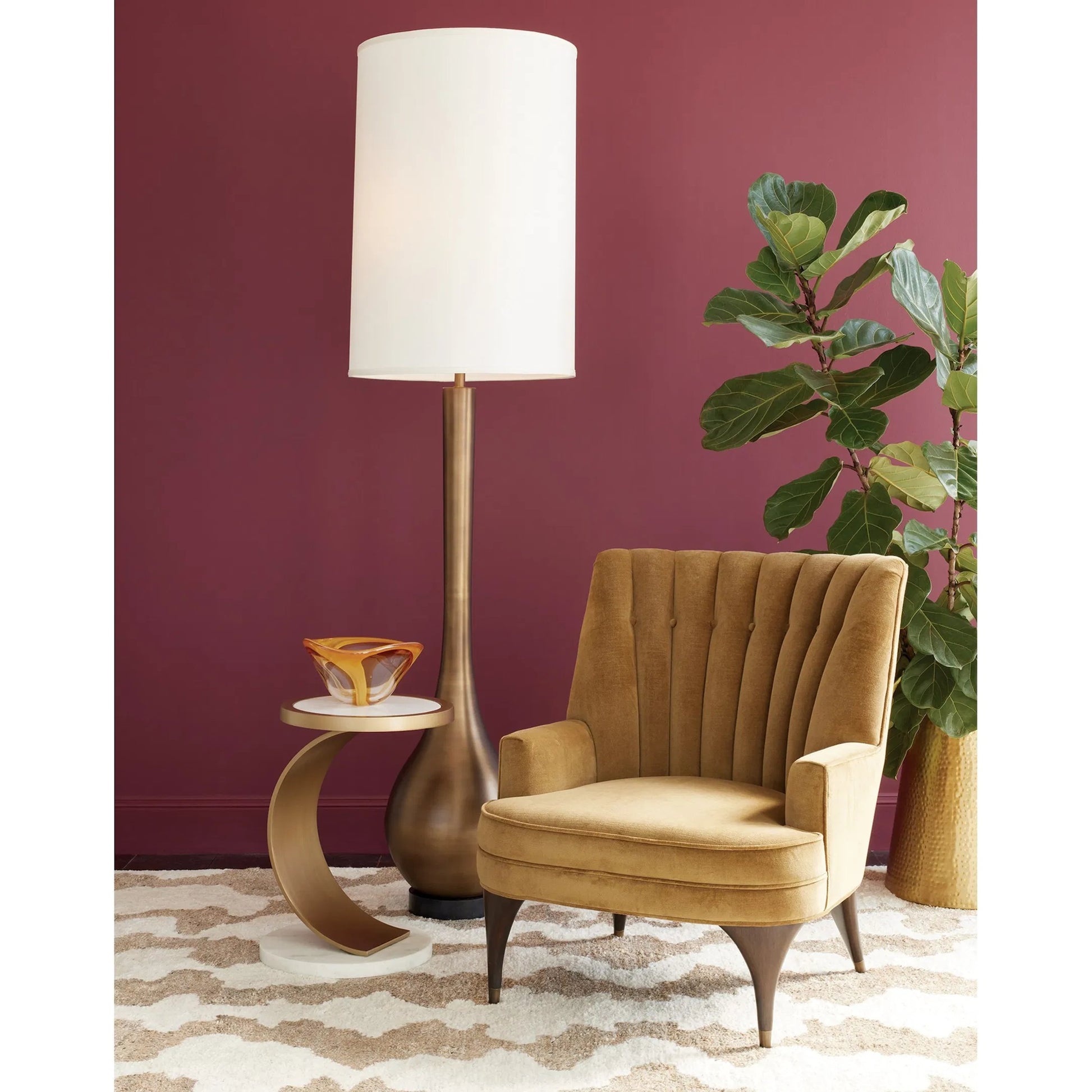 Bulb Floor Lamp by Global Views. Made from brass, granite in a transitional style.