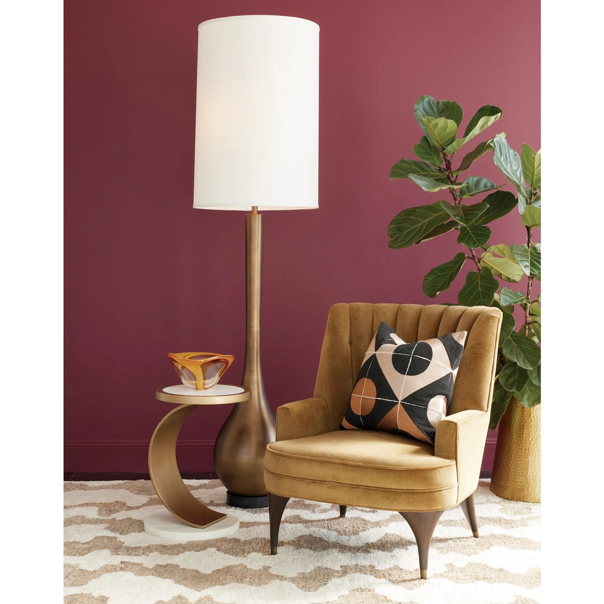 Bulb Floor Lamp by Global Views. Made from brass, granite in a transitional style.