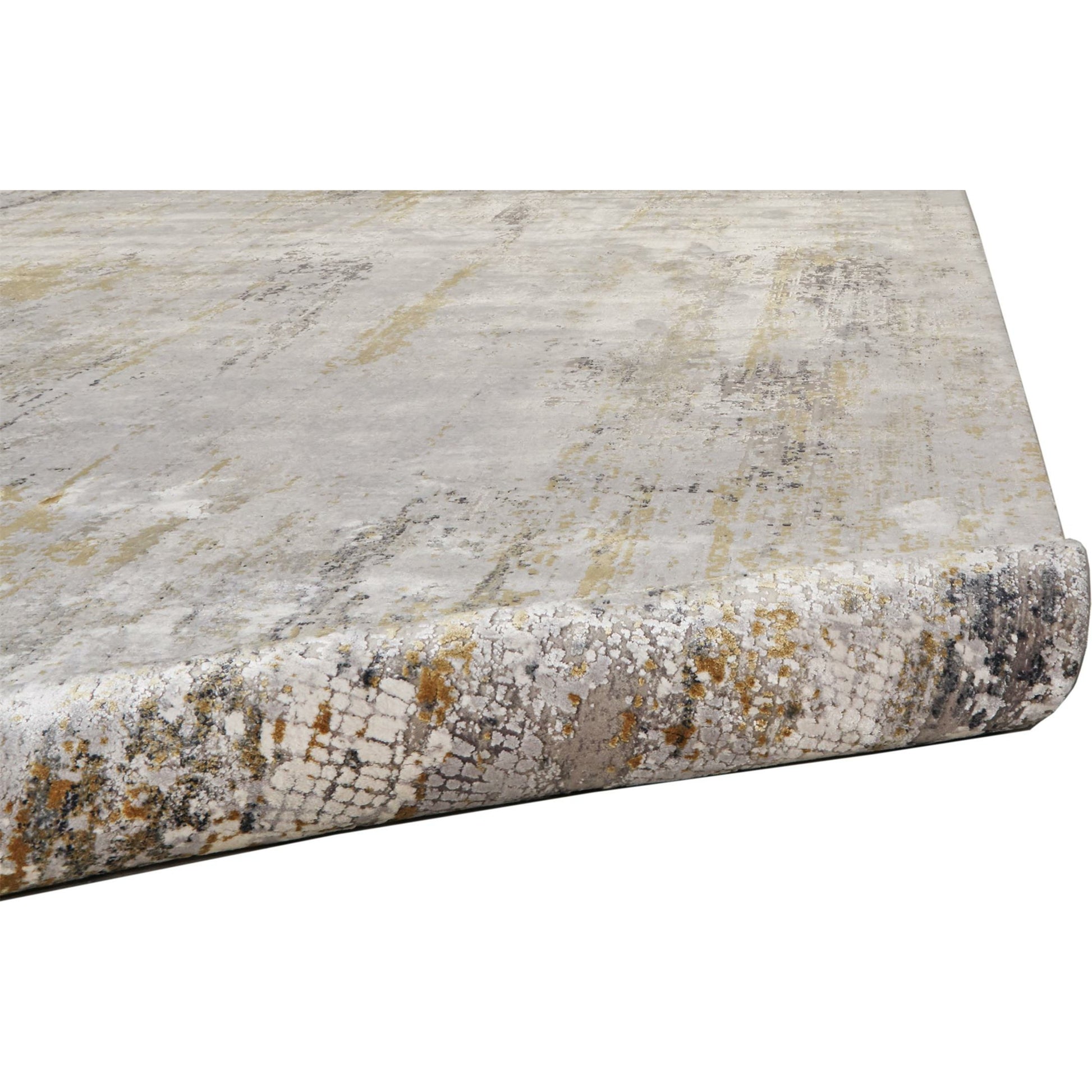 Cadiz Rug - 3887F by Feizy in ivory, gray, gold. Made from viscose, acrylic in a unique style.