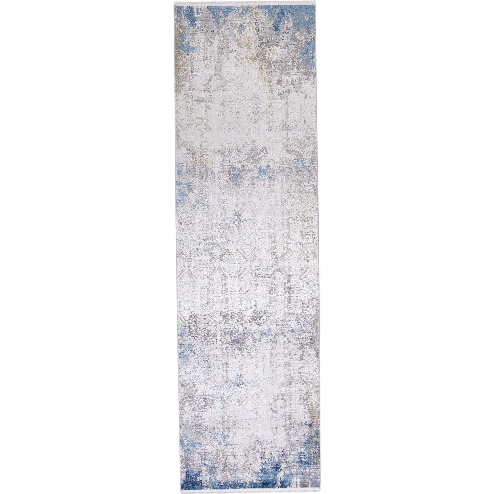 Cadiz Rug - 3889F by Feizy in ivory, blue, gold. Made from viscose, acrylic in a unique style.