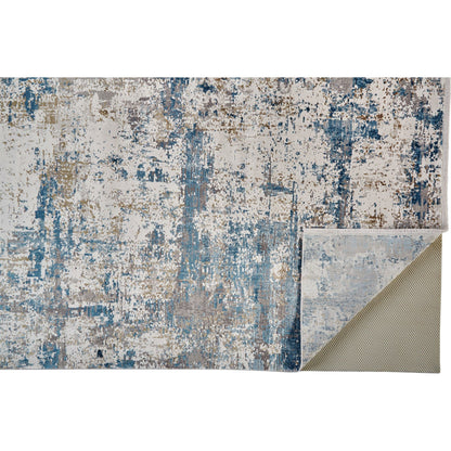 Cadiz Rug - 3891F by Feizy in ivory, tan, blue. Made from viscose, acrylic in a unique style.