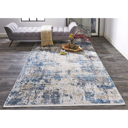 Cadiz Rug - 3891F by Feizy in ivory, tan, blue. Made from viscose, acrylic in a unique style.