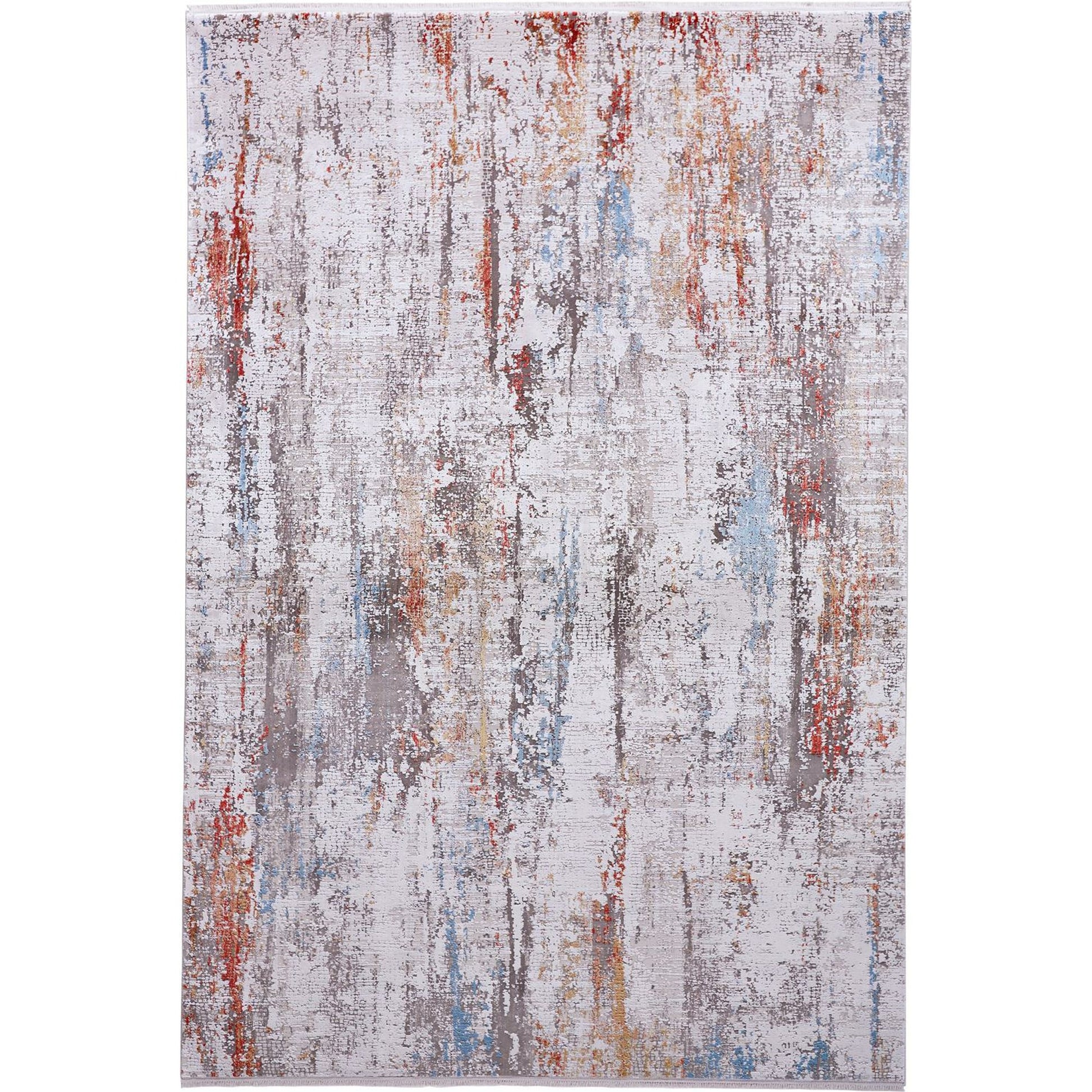 Cadiz Rug - 3903F by Feizy in gray, red, blue. Made from viscose, acrylic in a unique style.