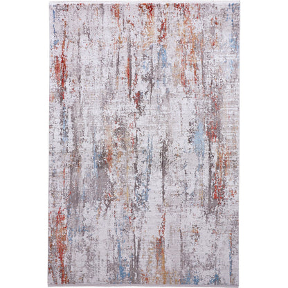 Cadiz Rug - 3903F by Feizy in gray, red, blue. Made from viscose, acrylic in a unique style.