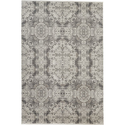 Cadiz Rug - 3989F by Feizy in gray, ivory, taupe. Made from viscose, acrylic in a unique style.