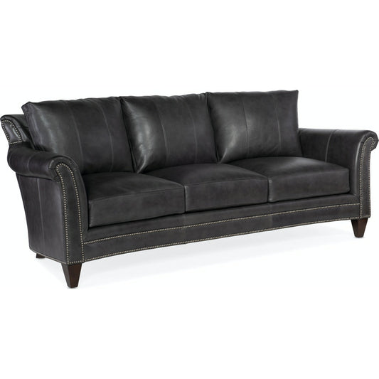 001 None | Unknown | Richardson Stationary Sofa by Bradington-Young by Hooker Furniture. Made from 100% leather in a unique style.
