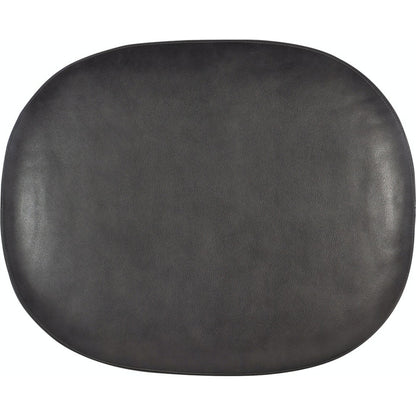 Richardson Ottoman by Bradington-Young by Hooker Furniture in charcoal and plantation, gunmetal. Made from 100% leather in a unique style.