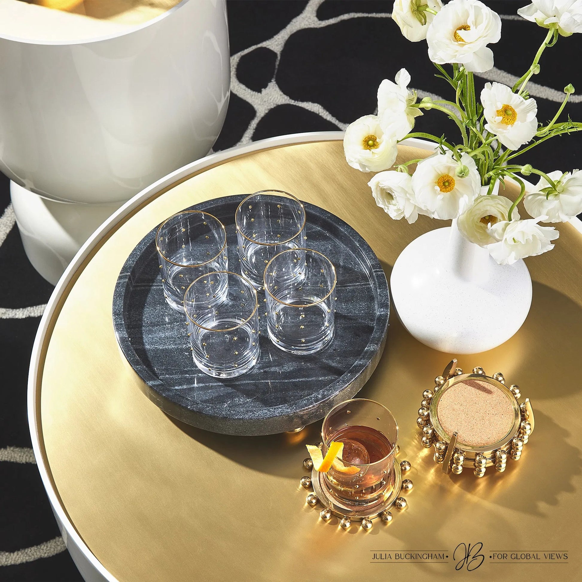 Starburst Crown Coasters by Global Views. Made from unique in a modern style.