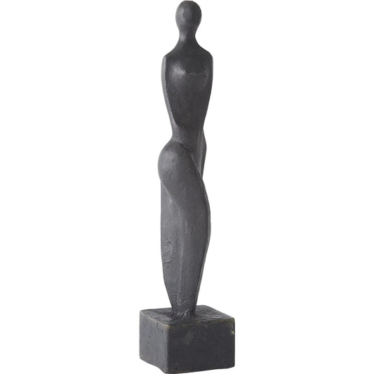 Female Sculpture by Global Views. Made from iron in a modern style.