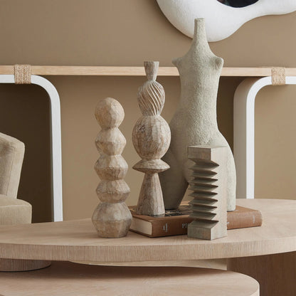 Goddess Sculpture by Global Views in red and concrete. Made from unique in a modern style.