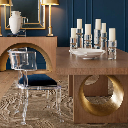 Oculus Dining Table by Global Views in nutmeg and mahogany. Made from unique in a unique style.