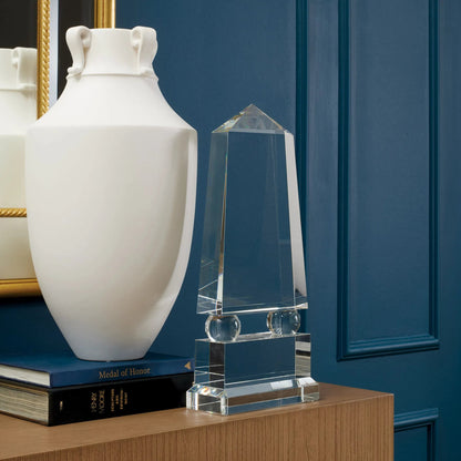 Crystal Obelisk by Global Views. Made from crystal in a modern style.