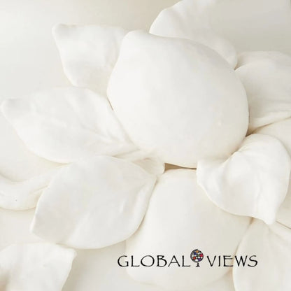 Three Kings Side Table by Global Views in gold, white, off-white and white lacquer. Made from unique in a transitional style.