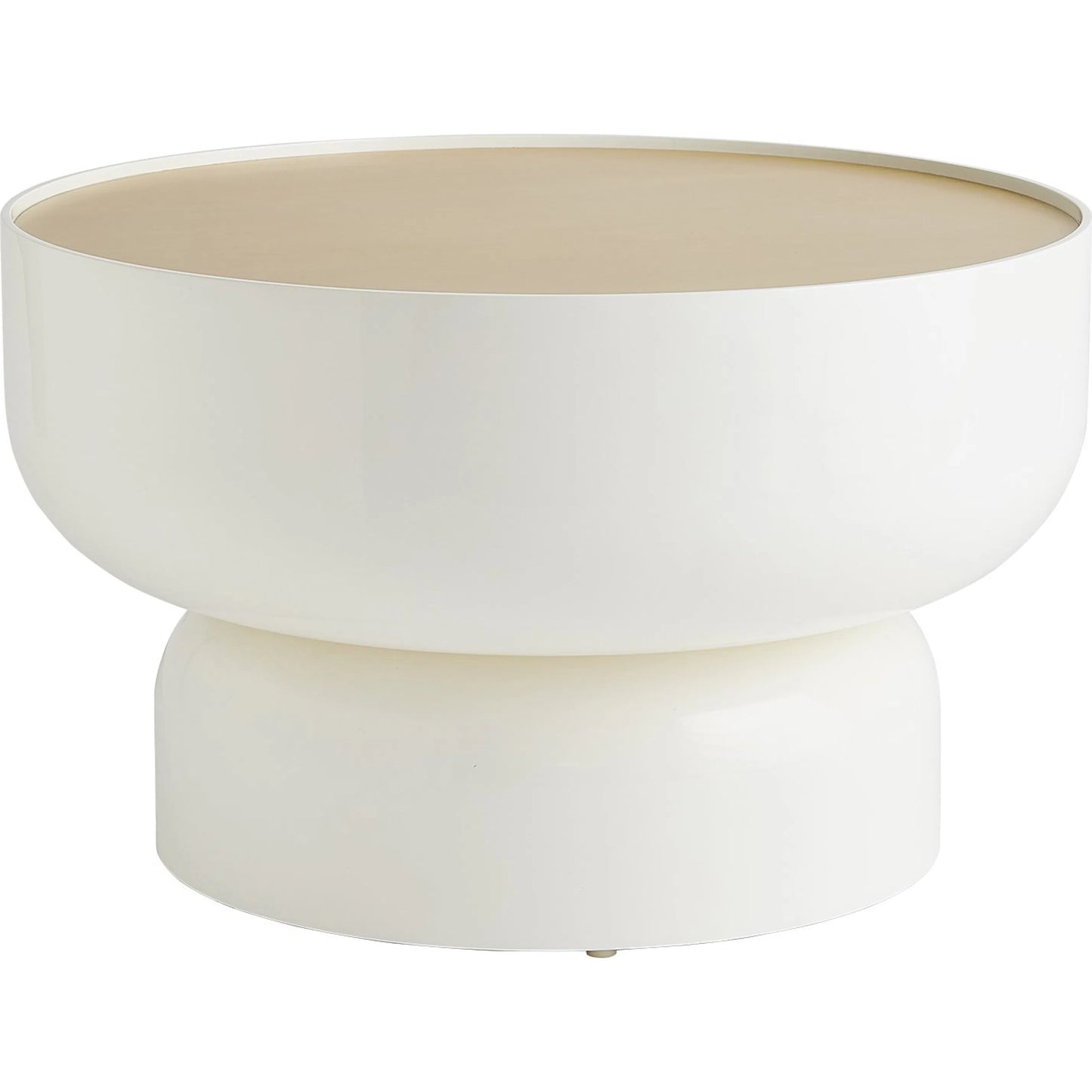 001 SI-2324572 | Primary Silo | Three Kings Side Table by Global Views in gold, white, off-white and white lacquer. Made from unique in a transitional style.