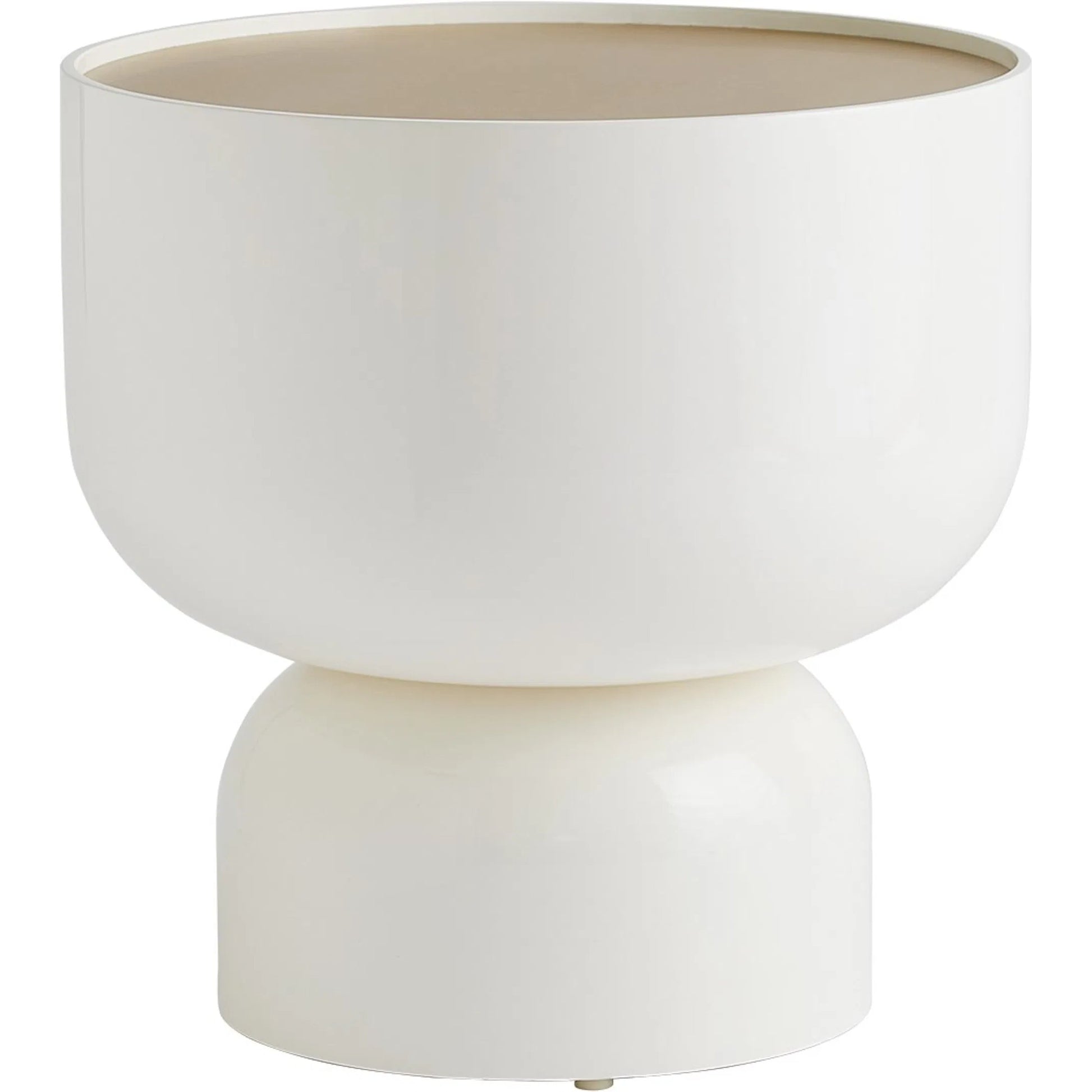 Three Kings Side Table by Global Views in gold, white, off-white and white lacquer. Made from unique in a transitional style.
