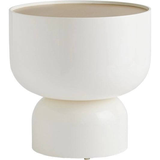 Three Kings Side Table by Global Views in gold, white, off-white and white lacquer. Made from unique in a unique style.